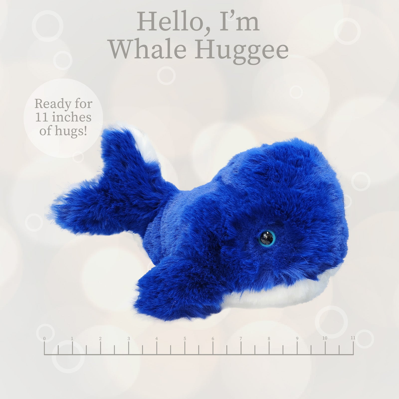 Huggee World's Softest Plush - Huggee - Blue Whale Huggee 11 inches Medium-si ...