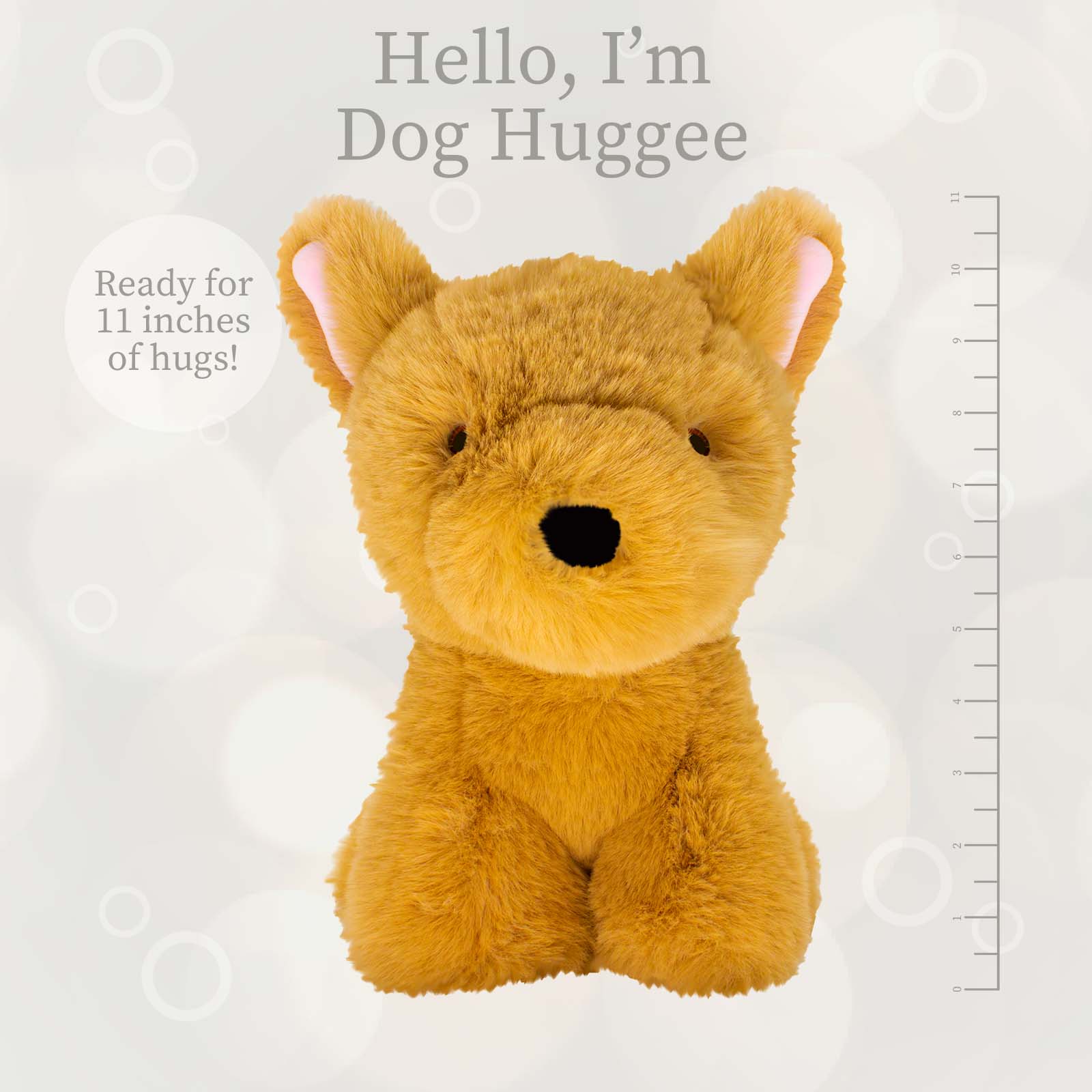 Huggee World's Softest Plush - Huggee - Brown Dog Huggee 11 inches Medium-siz ...